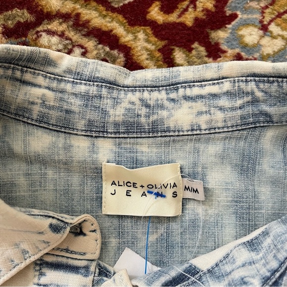 Alice and Olivia NWOT Hannah Ruffle Top - Picture 8 of 9